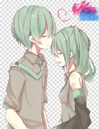 Miku and Mikuo Render DD, anime couple illustration transparent background PNG clipart