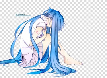 Miku Hatsune , anime girl crying transparent background PNG clipart