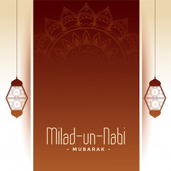 Milad un nabi barawafat festival card Free Vector