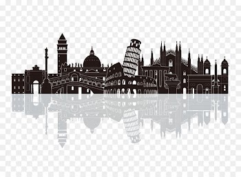 Milan Skyline Silhouette Illustration - Silhouette City 