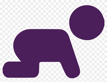 Milestones - Crawling Baby Stick Figure