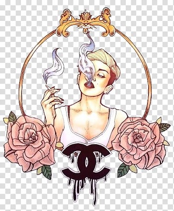 , Miley Cyrus smoking sketch transparent background PNG clipart