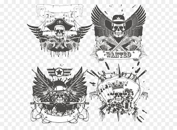 Military Logo Royalty-free - Vector Skull military logo 