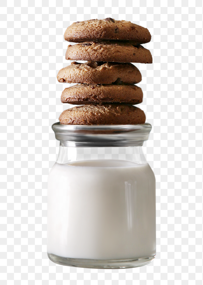 Milk and cookies png sticker, | Free PNG - rawpixel