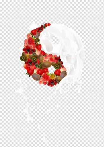 Milk Bagua Fruit Poster, HD fruit and milk free material transparent background PNG clipart