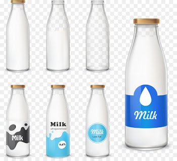 Milk bottle Chocolate milk - Vector hand-painted milk bottle 