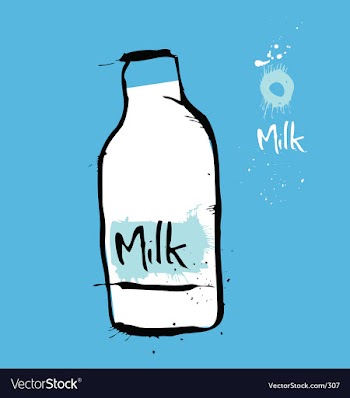 Milk bottle vector image