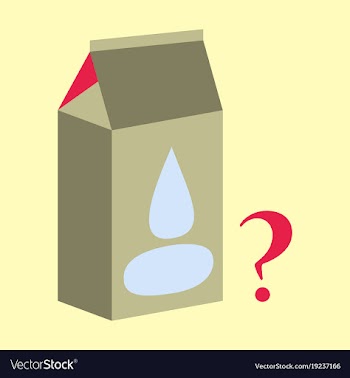 Milk carton box flat flat style isolated on vector image