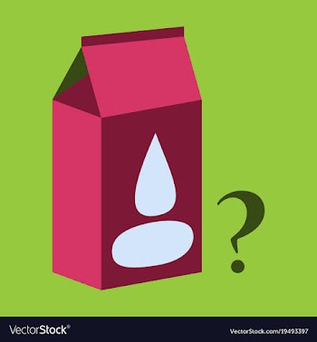 Milk carton box flat flat style isolated on vector image