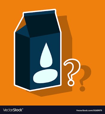 Milk carton box sticker flat style isolated on vector image