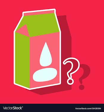 Milk carton box sticker flat style isolated on vector image