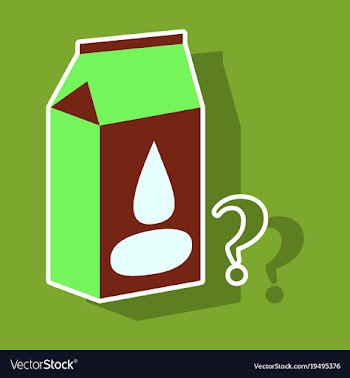 Milk carton box sticker flat style isolated on vector image
