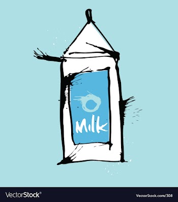 Milk carton vector image