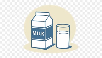 Milk Clipart Sack Lunch With Apple And Milk Carton - Carton Of Milk Vector