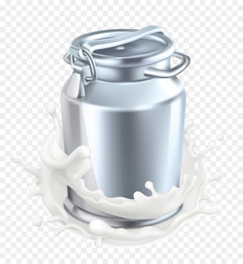 Milk Drawing - Cartoon farm milk bucket vector png 