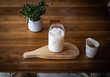 milk in jar on table
