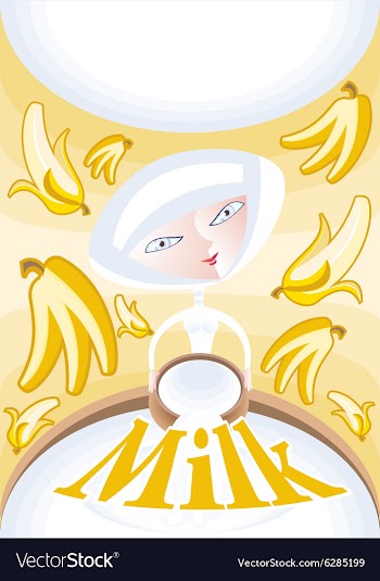 Milkmald banana vector image