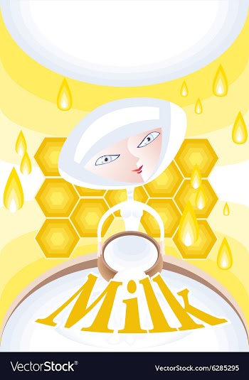 Milkmald honey vector image