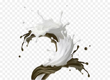 Milkshake Splash Clip art - White chocolate grandma effect element 