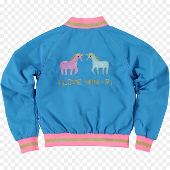 Mim-Pi Girls' Unicorn jacket Blue Flight jacket Coat Lola & The Boys Girls Unicorn Sequin bomber - jacket 