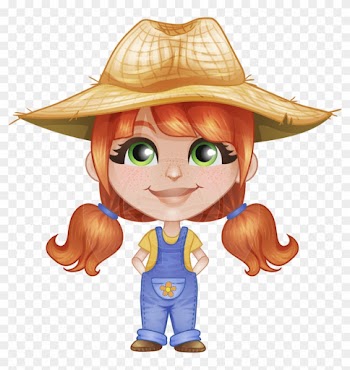 Mimi In Farmland - Girl Farmer Cartoon Characters