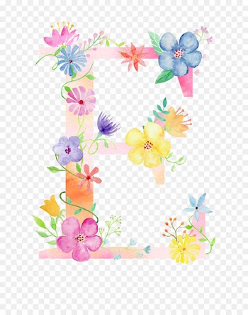 Minar-e-Pakistan Letter Poster - Flowers on the letter E 