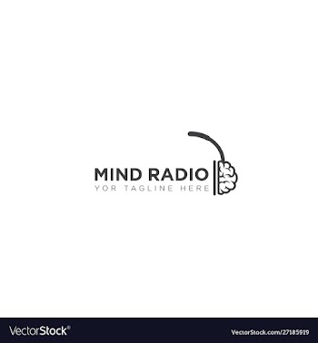 Mind radio and headset logo designs and simple vector image