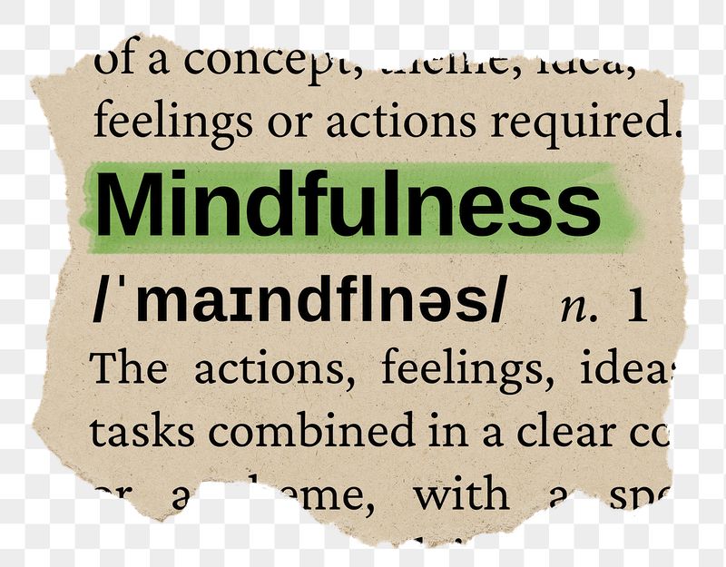 Mindfulness png word sticker, torn | Free PNG - rawpixel
