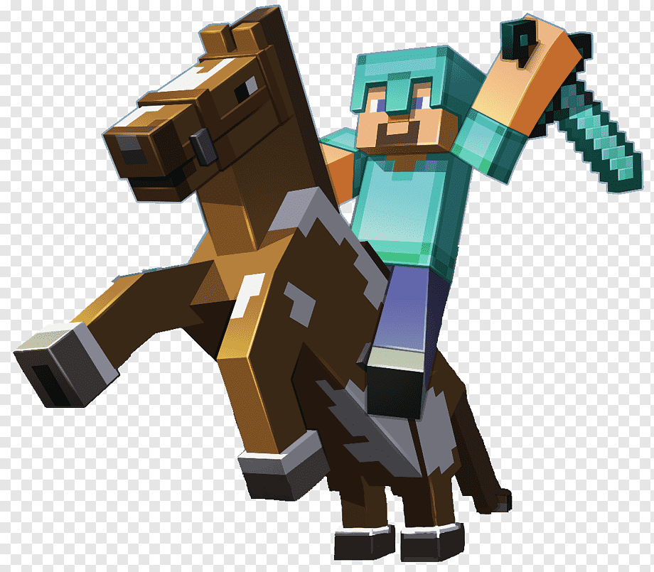 Minecraft character illustration, Minecraft: Pocket Edition Minecraft: Story Mode Terraria Horse, Minecraft, video Game, playStation 4, survival png