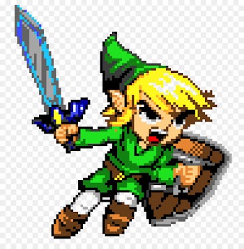 Minecraft, Link, Pixel Art, Cartoon, Fictional Character PNG