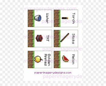 Minecraft Party Decoration Ideas And Able Printables - Minecraft Food Labels Water