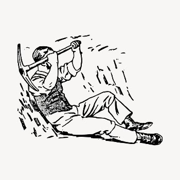 Miner clipart, vintage hand drawn | Free Vector - rawpixel