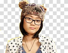 Ming Huang, woman wearing black framed eyeglasses transparent background PNG clipart