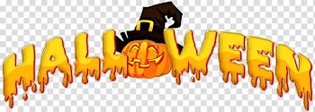 MINI DE HALLOWEEN, yellow Halloween transparent background PNG clipart