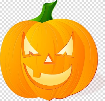 MINI DE HALLOWEEN, yellow pumpkin illustration transparent background PNG clipart
