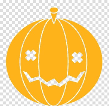 MINI Happy Halloween, yellow pumpkin transparent background PNG clipart