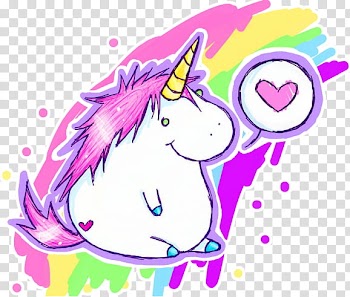Mini , seated unicorn with heart illustration transparent background PNG clipart