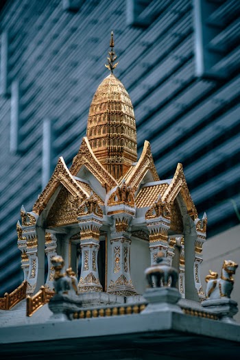 Miniature Of White And Gold Temple
