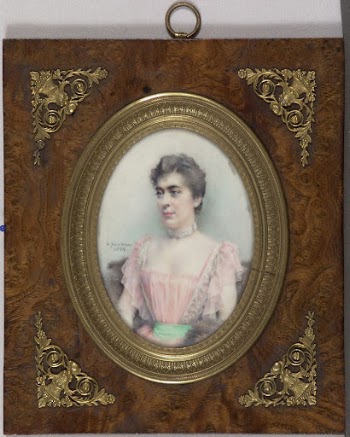 Miniature portrait of baroness delort | Free Photo - rawpixel