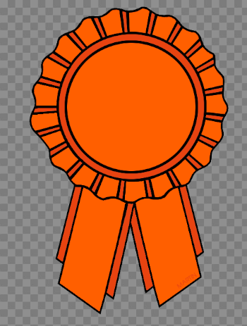 Miniclips:Ribbons Clip Art by Phillip Martin, Orange Ribbon