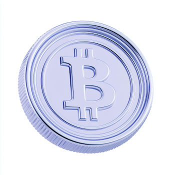 Minimal 3D Render of Cryptocurrency Coin