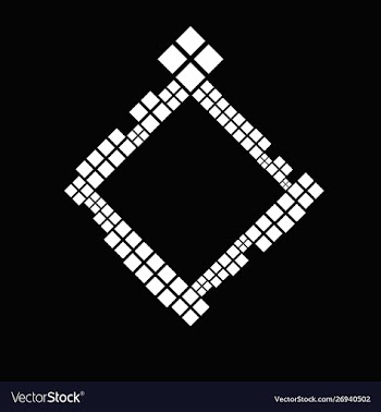 Minimal abstract geometrical square badge vector image