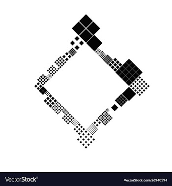 Minimal abstract geometrical square border design vector image