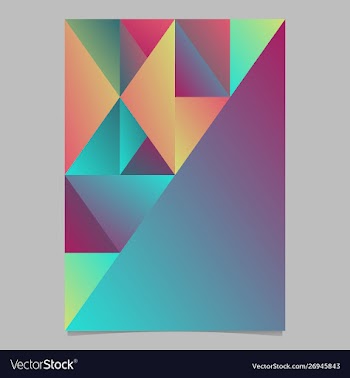 Minimal abstract polygonal multicolor triangle vector image