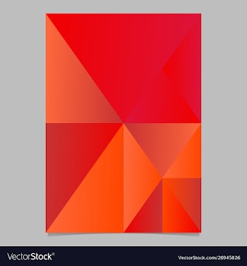 Minimal abstract red gradient triangle mosaic vector image