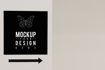 Minimal and modern signboard mockup Free Psd