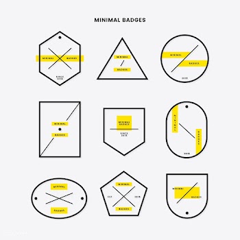 Minimal badge set | Free stock vector - 553490