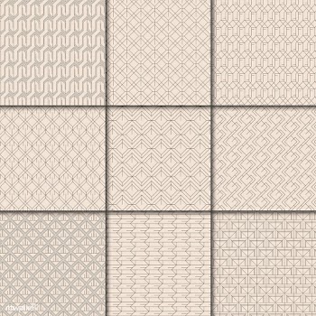 Minimal beige geometric pattern collection | Free stock vector - 544344