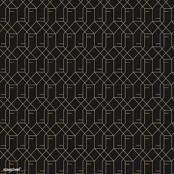 Minimal black and gold geometric pattern | Free stock vector - 544342