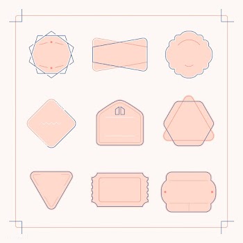 Minimal blank label set | Free stock vector - 1200666